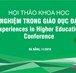 Hội thảo KH: Kinh nghiệm trong giáo dục đại học